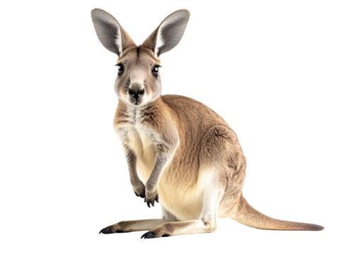 a kangaroo with large ears