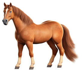 Obraz premium PNG Horse standing cartoon mammal.