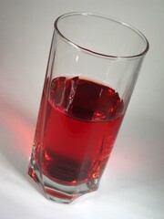 Apple juice in a transparent glass