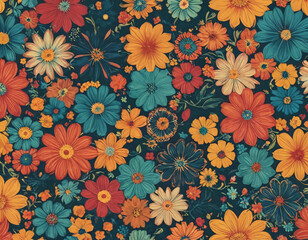 seamless pattern with flowers