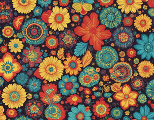 seamless pattern with flowers