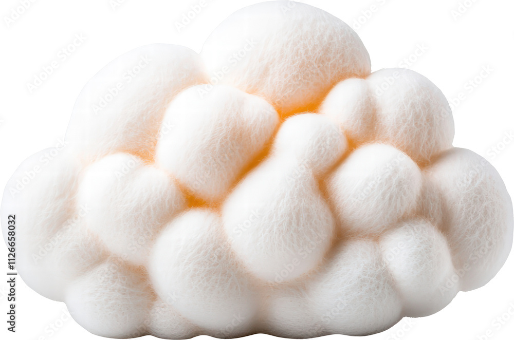 Canvas Prints fluffy white cloud with a soft texture
