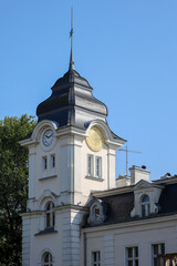 Detale starego pałacu ozdoby rzeźby zegar wieża  © MR. Stanek