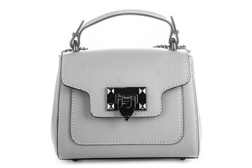 Bag clutch isolated on white fashion leather