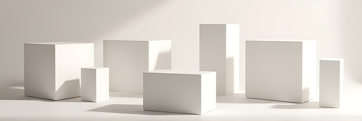 Group of products packaged in a white box for online shopping ecommerce business concept._00001_