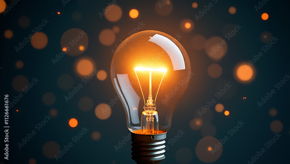 Poster light bulb sparks business creativity through an inspiring message that brings new ideas into focus.