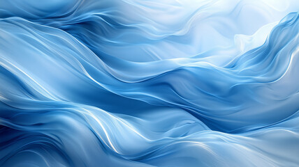 Naklejka premium Abstract Flowing Blue Fabric. Concept of elegance, luxury, and smoothness.