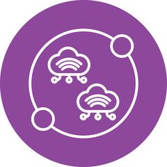 IoT Integration line circle icon