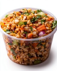 Colorful Bhel Puri Snack with Puffed Rice and Fresh Vegetables