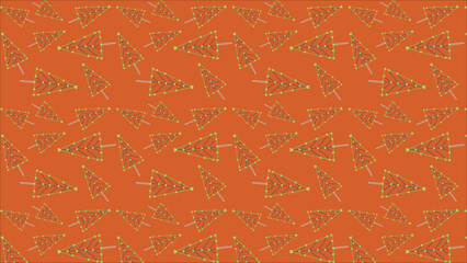 Background Pattern of Holiday Trees - Modern and Elegant Design for Festive Decorations and Gift Wrap
