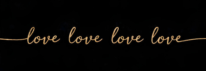 Obraz premium Love. Continuous line drawing. Hand drawn calligraphy lettering