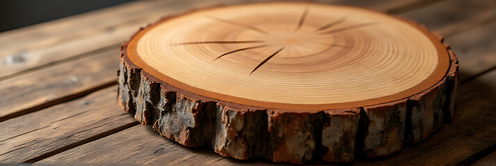 The beautiful texture of a wooden tree stump or chopping board is often used as a backdrop in design concepts and key visuals._00002_