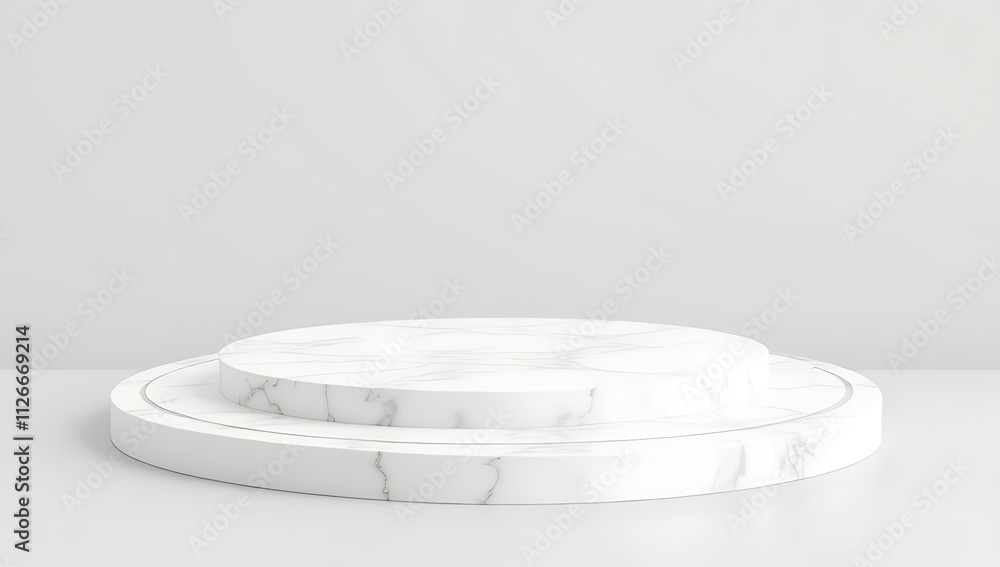 Poster The podium features a white marble surface, layered with a smooth finish to create an elegant presentation display platform._00002_