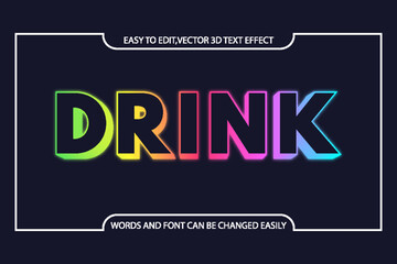 Editable text style effect - Stylish Drink Text Effects