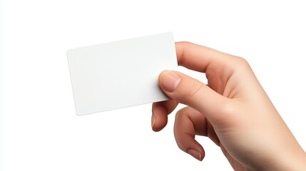 Fototapeta premium Hand Holding Blank Business Card