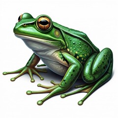 Obraz premium Frog and lisord real image white background