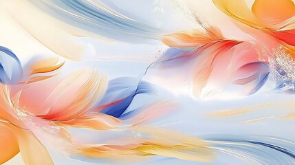 Serene Bloom,Whispers of Spring,Celestial Garden,Abstract Floral Design,Shimmering Petals