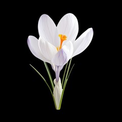 Naklejka premium white crocus flower