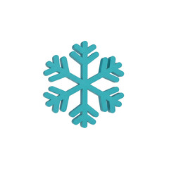 Snowflake Icon - Symmetrical Six-Pointed Snowflake Symbol