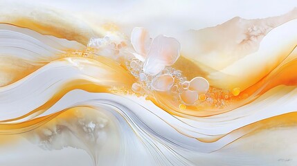 Serene Bloom,Whispers of Spring,Celestial Garden,Abstract Floral Design,Shimmering Petals