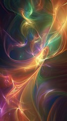 Fototapeta premium Abstract Colorful Light Swirls and Nebula Design