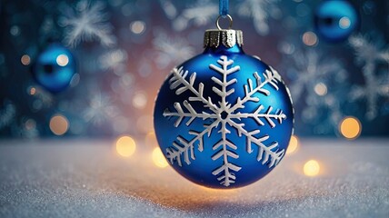 blue christmas ball, blue christmas ball on snow, blue christmas ball, blue christmas ball, christmas tree decoration, christmas tree decorations