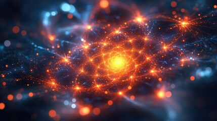 Abstract fractal energy glow.