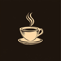 Obraz premium Illustration vector logo coffee