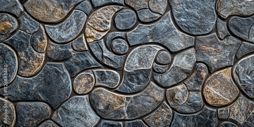 Poster pattern of decorative stone wall background showcasing intricate designs this decorative stone wall 