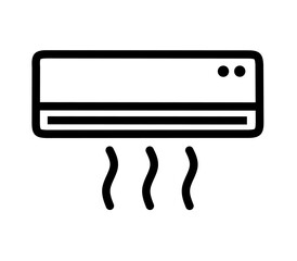 AC icon vector with simple design. air conditioner icon