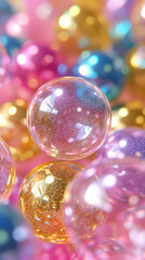 colored soap bubbles. background