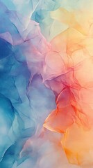 Abstract Fluid Art Pastel Color Swirls