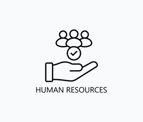 Human Resources Vector, Icon Or Logo Sign Symbol Illustration 