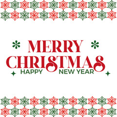 merry Christmas vector illustration design with Christmas elements and happy new year lettering art template. 