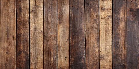 Obraz premium Aged wooden textured background featuring rich brown hues, perfect for showcasing an old and rustic aesthetic. This aged wooden background captures the essence of vintage charm.