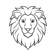  Lion Head Line Art Vector Design