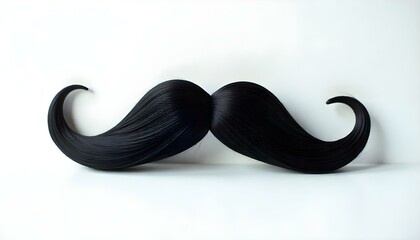 A black moustache on a plain white background