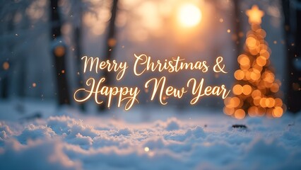 Naklejka premium Christmas greeting card English text