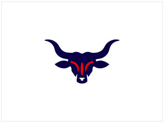 Long horn design , vector , line art , illustration and isolate template .