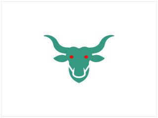 Long horn design , vector , line art , illustration and isolate template .