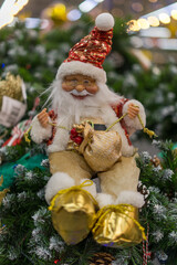 santa claus and christmas tree