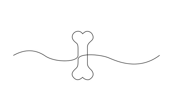 recommend clip art: Dog bone continuous one line drawing of isolated outline vector art illustration, Vector continuous one line drawing of dog bone. Pro vector, Continuous one line drawing of bone.