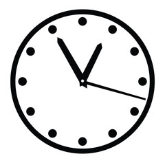Cute cartoon vector  clock icon.