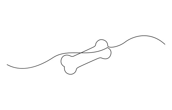recommend clip art: Dog bone continuous one line drawing of isolated outline vector art illustration, Vector continuous one line drawing of dog bone. Pro vector, Continuous one line drawing of bone.