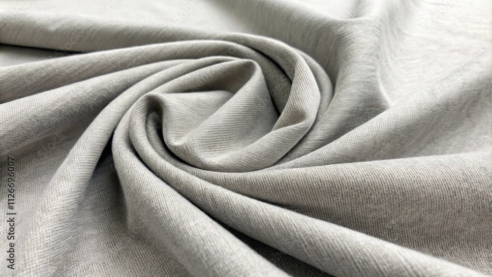Poster a piece of fabric is rolled up and has a shiny, silky texture