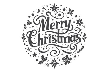 Christmas Clipart, Elegant Christmas Elements for Cricut and Silhouette, Festive Christmas Elements SVG Cut File