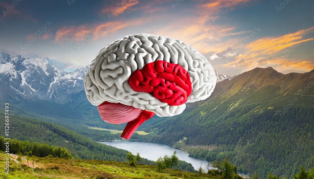 Poster vibrant human brain a kaleidoscope of creativity in action a visual journey into the multicolored mi