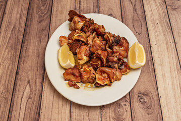 Pig's ear is a type of dish served in Spanish bars that consists of grilled pig's ear