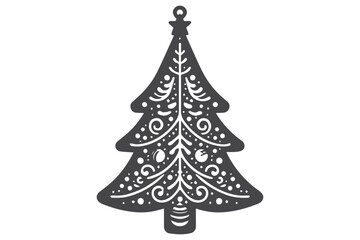 Cricut Christmas Tree Cut File Vector - Festive SVG Design for DIY Crafts
