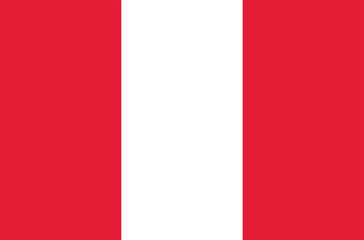 Vector Peru National Flag icon. Flag design of Peru.